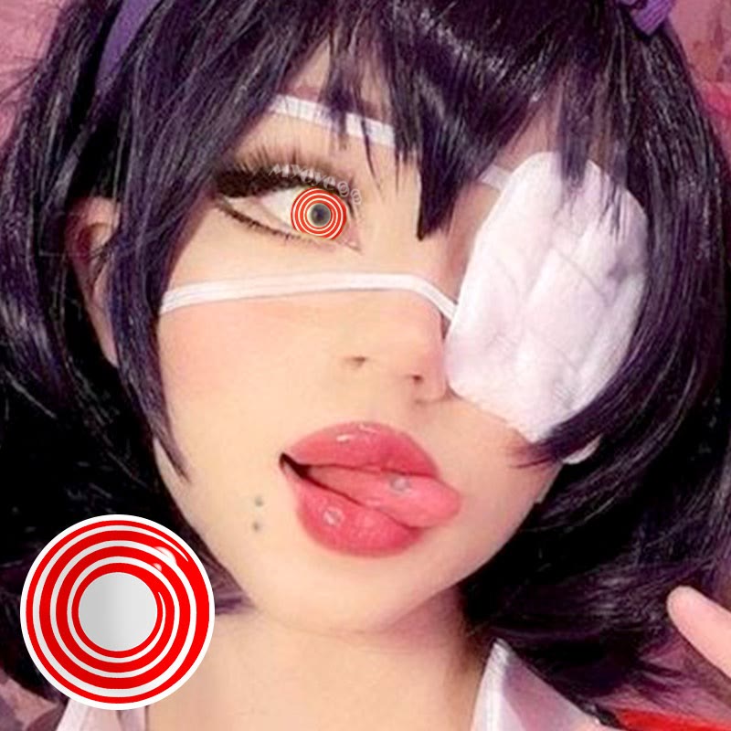 MYEYEBB Swirl Red Cosplay Colored Contact Lenses - image 2