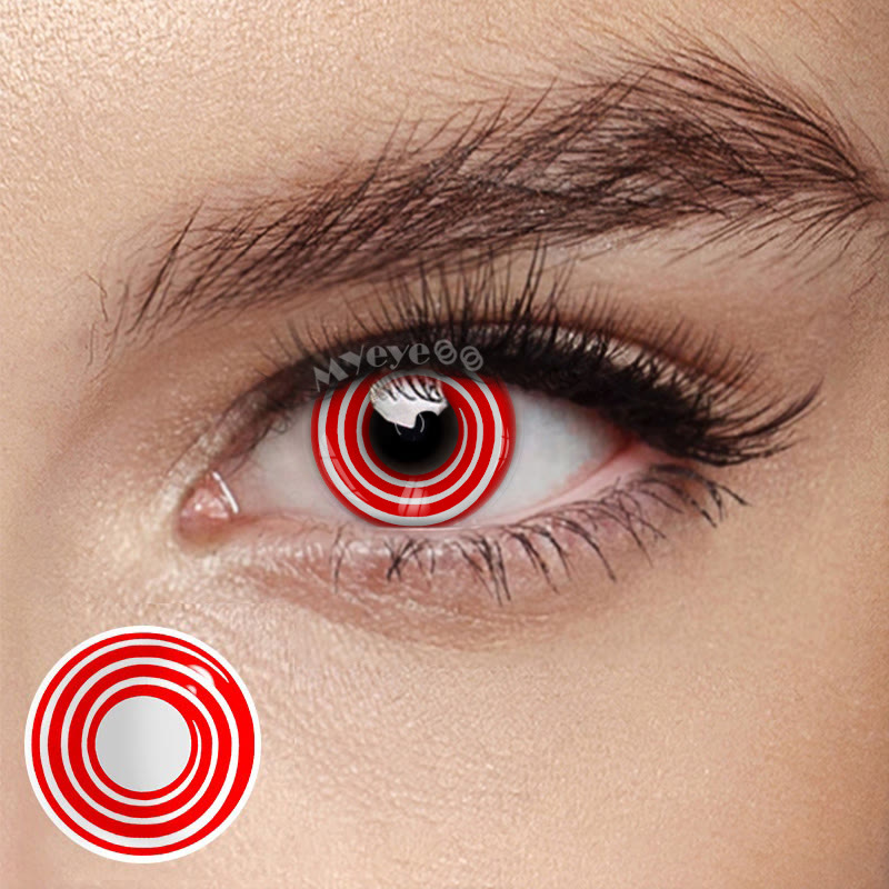 MYEYEBB Swirl Red Cosplay Colored Contact Lenses - image 1