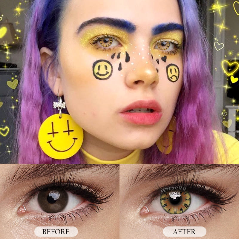 MYEYEBB Tokisaki Kurumi Yellow Cosplay Colored Contact Lenses - image 10