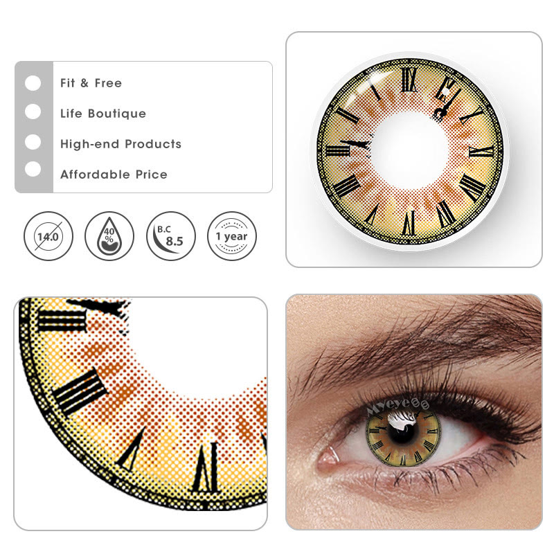 MYEYEBB Tokisaki Kurumi Yellow Cosplay Colored Contact Lenses - image 11