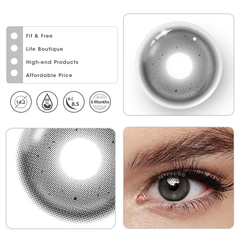 MYEYEBB Dusty Grey Colored Contact Lenses | 6 Months - image 10