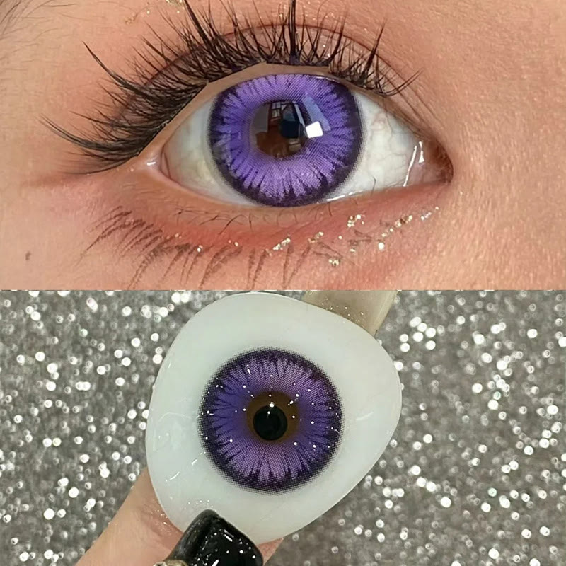 MYEYEBB Butterfly Petal Violet Prescrition Colored Contact Lenses丨6 Months - image 4