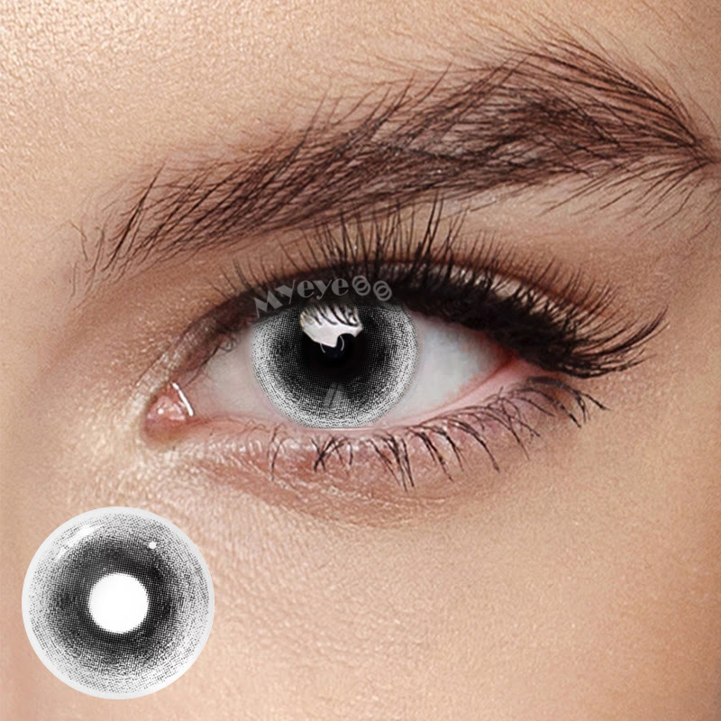 MYEYEBB Midnight Mist Black Prescrition Cosplay Colored Contact Lenses