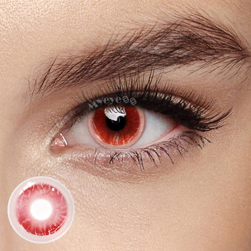 MYEYEBB Blood Eclipse Red Cosplay Colored Contact Lenses丨1 Day - Blood Eclipse Red (1 Day) - 0.00 - GLine22_RD - image 1