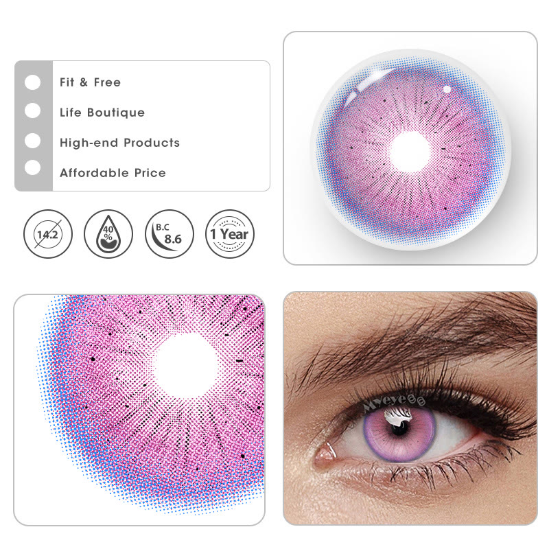 MYEYEBB Serpent Pink Prescrition Cosplay Colored Contact Lenses - image 9