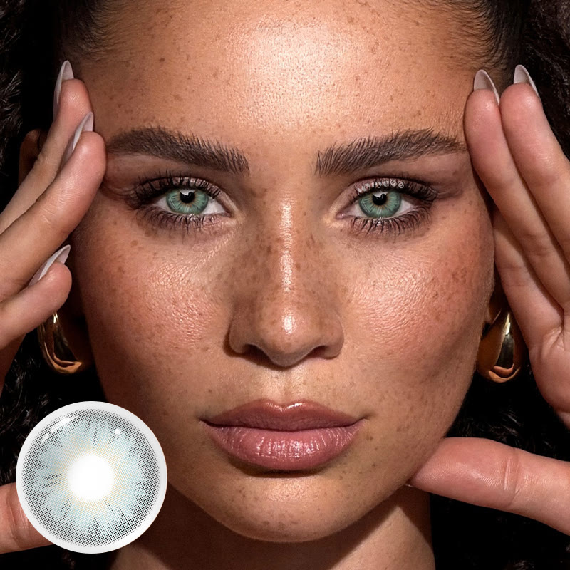 MYEYEBB Tiny Iris Green Large Pupil Prescription Colored Contact Lenses - image 2