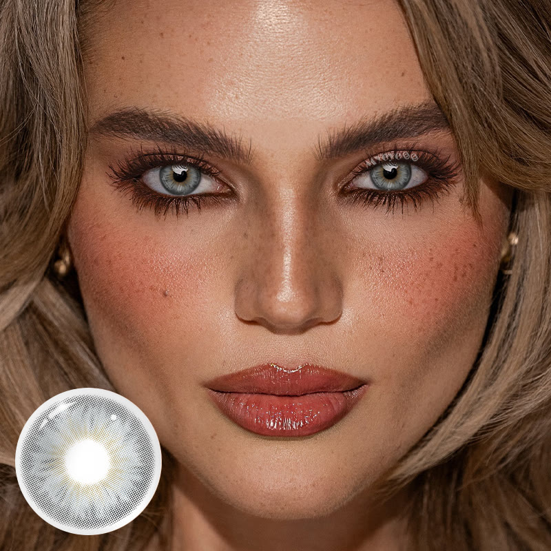 MYEYEBB Tiny Iris Grey Large Pupil Prescription Colored Contact Lenses - image 2