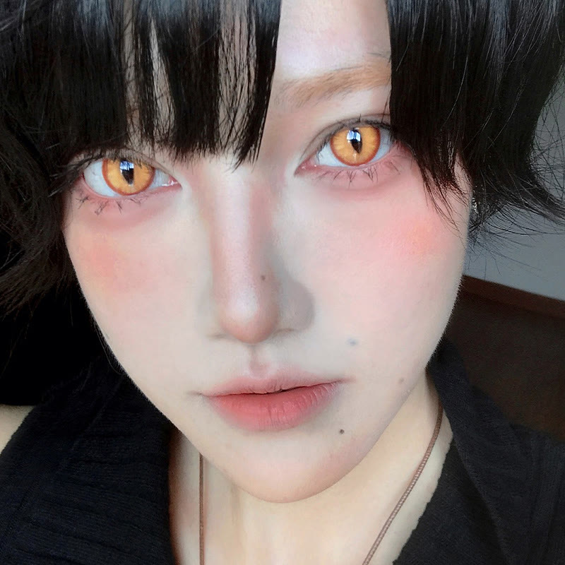 MYEYEBB Dragon Eye Gold Brown Prescrition Cosplay Colored Contact Lenses丨1 Day - image 4