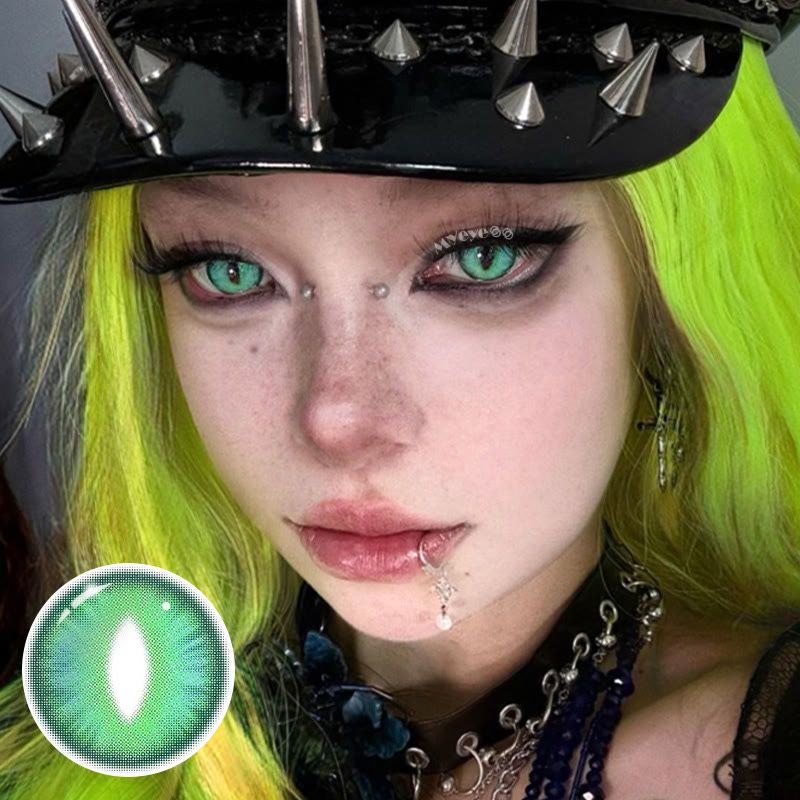 MYEYEBB Dragon Eye Green Cosplay Colored Contact Lenses丨1 Day - image 2