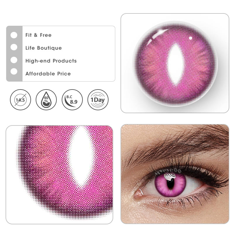 MYEYEBB Dragon Eye Violet Cosplay Colored Contact Lenses丨1 Day