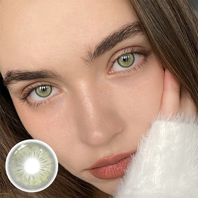 MYEYEBB Glacier Ash Green Colored Contact Lenses