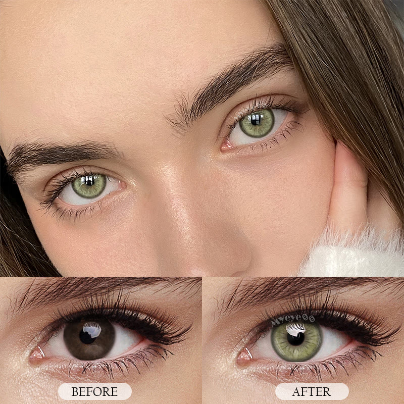 MYEYEBB Glacier Ash Green Colored Contact Lenses