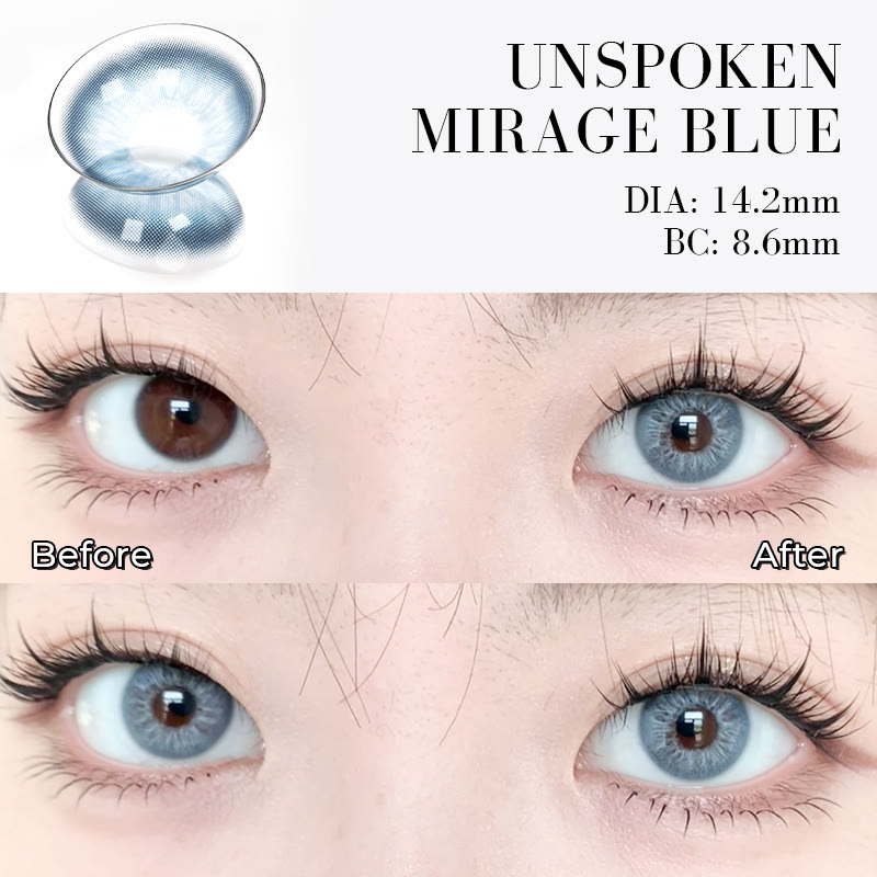 MYEYEBB Unspoken Mirage Blue Prescription Colored Contact Lenses - image 3
