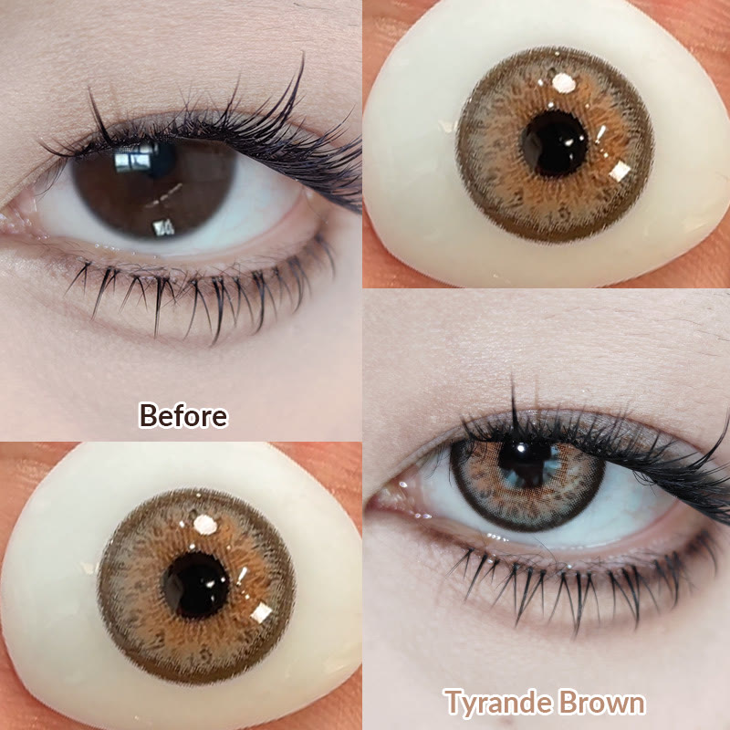 MYEYEBB Tyrande Brown Prescription Colored Contact Lenses - image 3