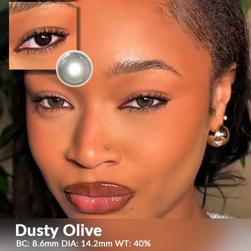 MYEYEBB Dusty Olive Prescription Colored Contact Lenses丨Monthly - image 5