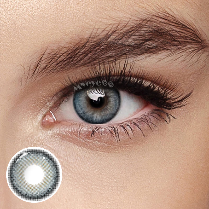 MYEYEBB Foxy Dark Grey  Colored Contact Lenses - Foxy Dark Grey - 0.00 - FR79-5-1 - image 1