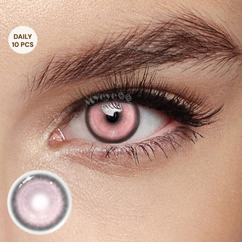 MYEYEBB Cyber Pink Prescription Cosplay Colored Contact Lenses丨1 Day-10 pcs - Cyber Pink (1 Day-10 pcs) - -8.00 - TD2001_PK_10pcs - image 1