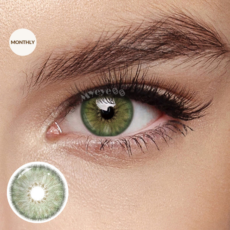MYEYEBB Petite Iris Green Prescription Colored Contact Lenses丨Monthly - Petite Iris Green (Monthly) - -8.00 - MI23-2(HBE1126-2) - image 1