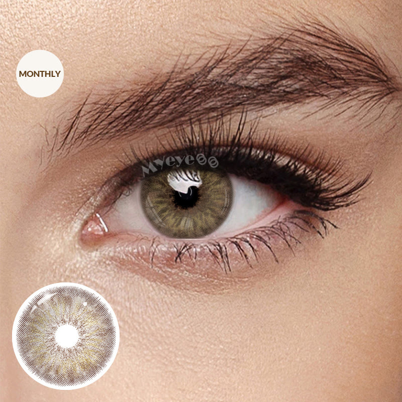 MYEYEBB Petite Iris Brown Prescription Colored Contact Lenses丨Monthly - Petite Iris Brown (Monthly) - -8.00 - MI23-1(HBE1189-1) - image 1