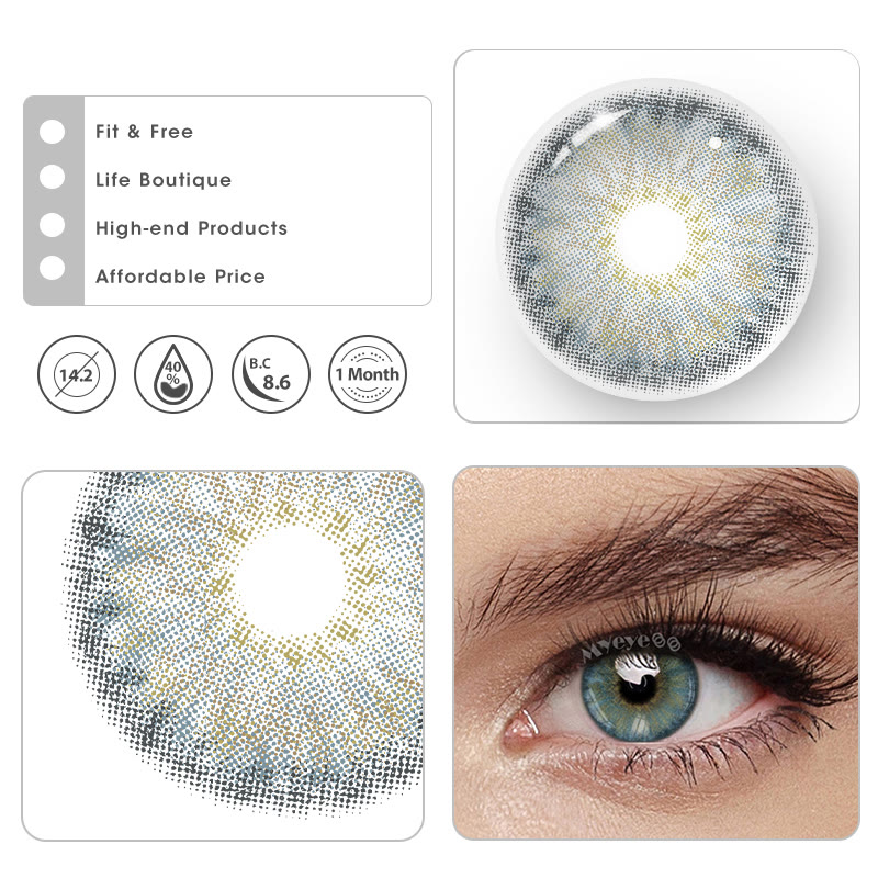 MYEYEBB Petite Iris Blue Prescription Colored Contact Lenses丨Monthly - image 6