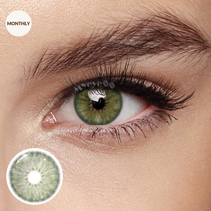 MYEYEBB Petite Iris Green Prescription Colored Contact Lenses丨Monthly - Petite Iris Green (Monthly) - -8.00 - MI23-2(HBE1126-2) - image 1