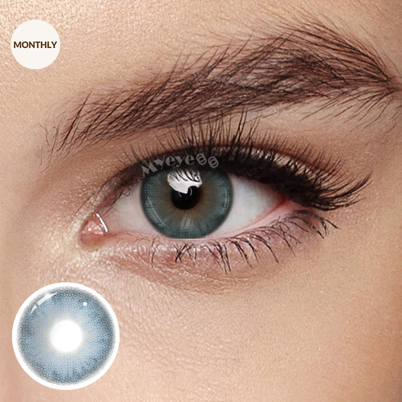 MYEYEBB Arctic Blue Prescription Colored Contact Lenses丨Monthly - Arctic Blue (Monthly) - -8.00 - FA71-3(HBE1024-3) - image 1