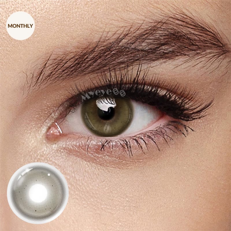 MYEYEBB Dusty Olive Prescription Colored Contact Lenses丨Monthly - Dusty Olive (Monthly) - -8.00 - LKB2_Olive(HBE1250-2) - image 1