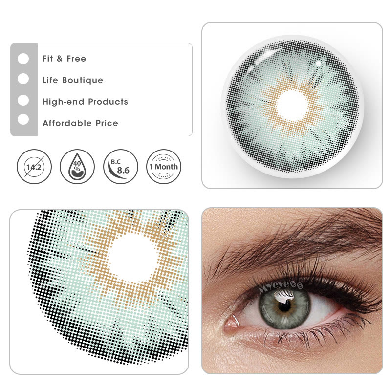 MYEYEBB Tiny Iris Green Small Pupil  Prescription Colored Contact Lenses丨Monthly - image 7