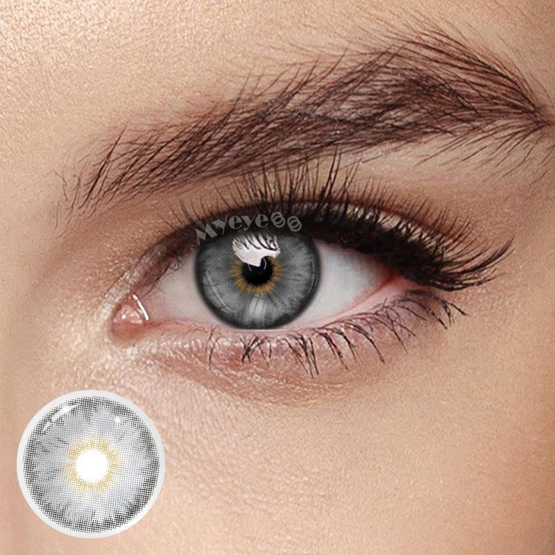 MYEYEBB Tiny Iris Grey Small Pupil Prescription Colored Contact Lenses丨Monthly - Tiny Iris Grey (Monthly) - -8.00 - MI20-5(HC1376-5) - image 1