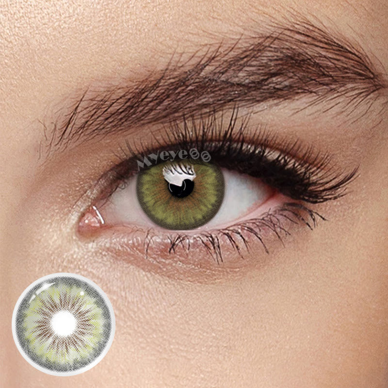 MYEYEBB Halo Iris Green Prescription Colored Contact Lenses丨Monthly - Halo Iris Green (Monthly) - -8.00 - MI22-2(HBE1047-2) - image 1