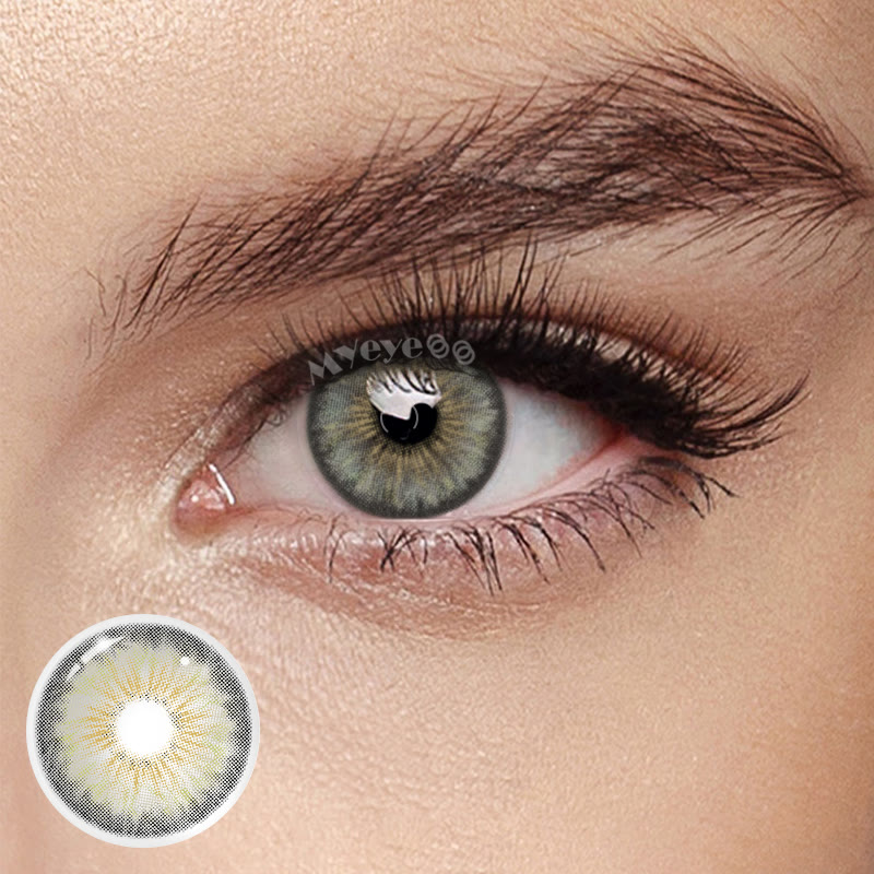 MYEYEBB Halo Iris Grey Prescription Colored Contact Lenses丨Monthly - Halo Iris Grey (Monthly) - -8.00 - MI22-5(HBE912-2) - image 1