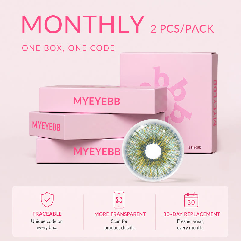 MYEYEBB Rebirth Cosmic Green Prescription Colored Contact Lenses丨Monthly - image 3