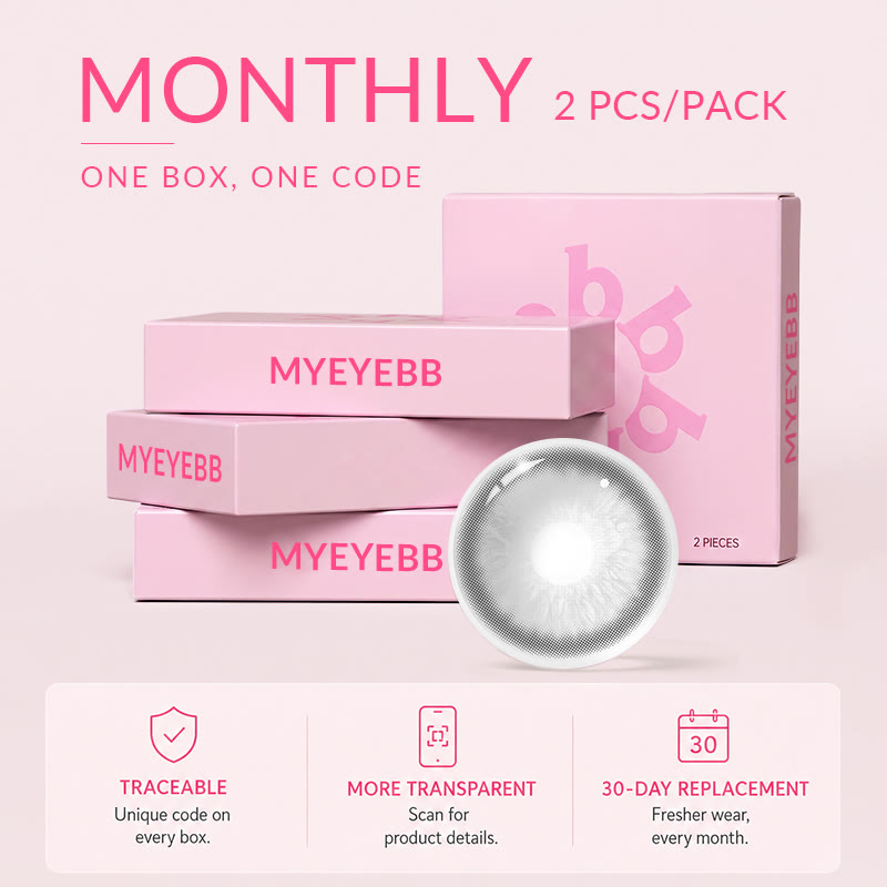 MYEYEBB Nordic DNA Grey Prescription Colored Contact Lenses - Nordic DNA Grey (Monthly) - -8.00 - C3-5 - image 5