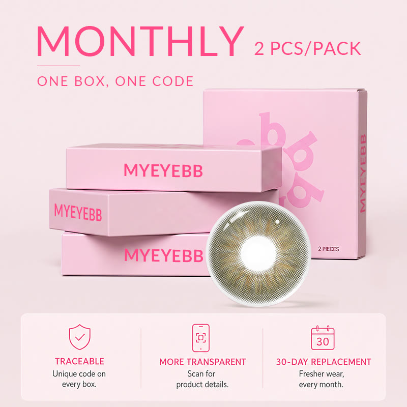 MYEYEBB Cashmere Brown Prescription Colored Contact Lenses丨Monthly - image 3