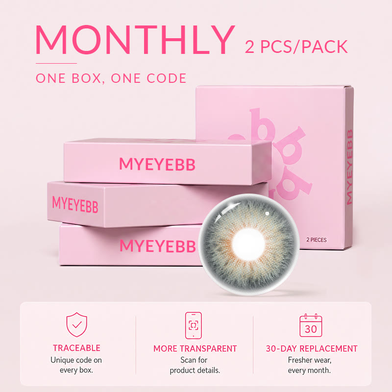 MYEYEBB Muse Grey Prescription Colored Contact Lenses丨Monthly - image 3