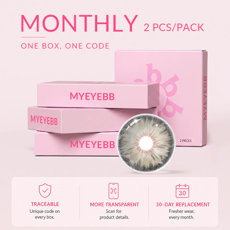 MYEYEBB Tiny Iris Brown Small Pupil Prescription Colored Contact Lenses丨Monthly - image 3