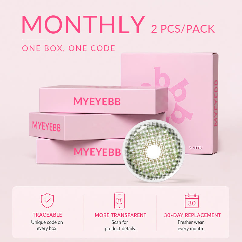 MYEYEBB Petite Iris Green Prescription Colored Contact Lenses - Petite Iris Green (Monthly) - -8.00 - MI23-2 - image 6
