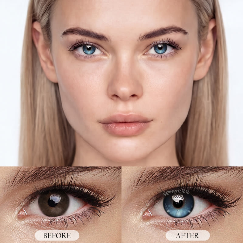 MYEYEBB Radiant Blue Colored Contact Lenses | 1 Day-10 Pcs - image 6