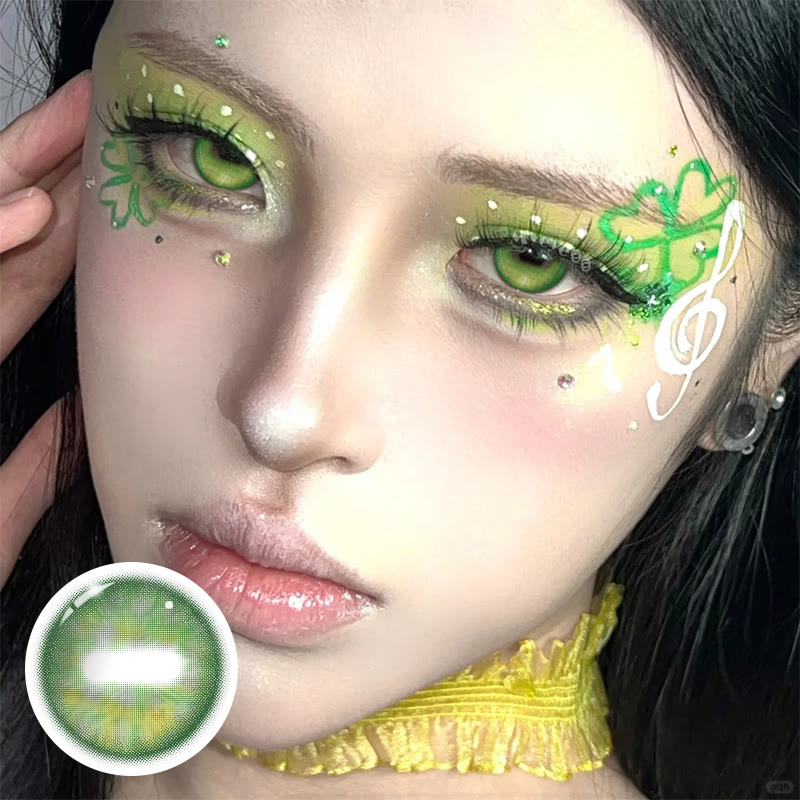 MYEYEBB Goat Eye Green Cosplay Colored Contact Lenses | 1 Day-4 Pcs - image 3
