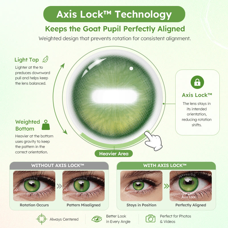 MYEYEBB Goat Eye Green Cosplay Colored Contact Lenses | 1 Day-4 Pcs - image 4