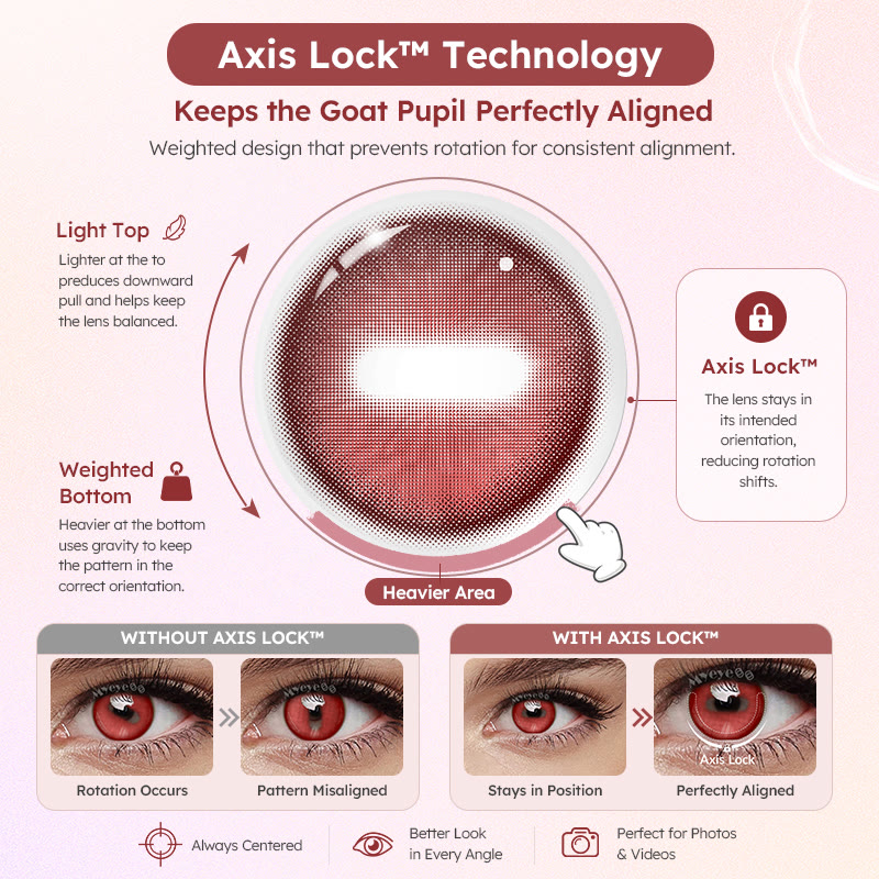 MYEYEBB Goat Eye Red Cosplay Colored Contact Lenses | 1 Day-4 Pcs - image 4