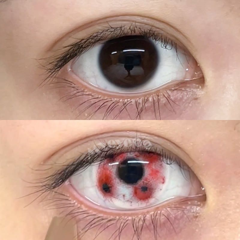 MYEYEBB Blood Code Red Cosplay Colored Contact Lenses - image 2