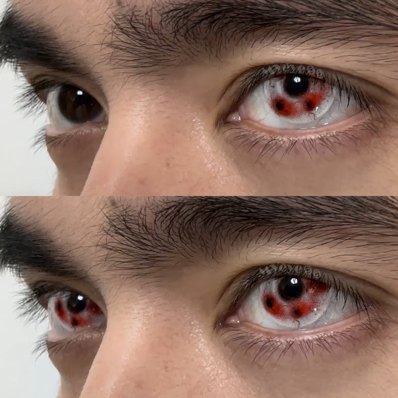 MYEYEBB Blood Code Red Cosplay Colored Contact Lenses - image 5