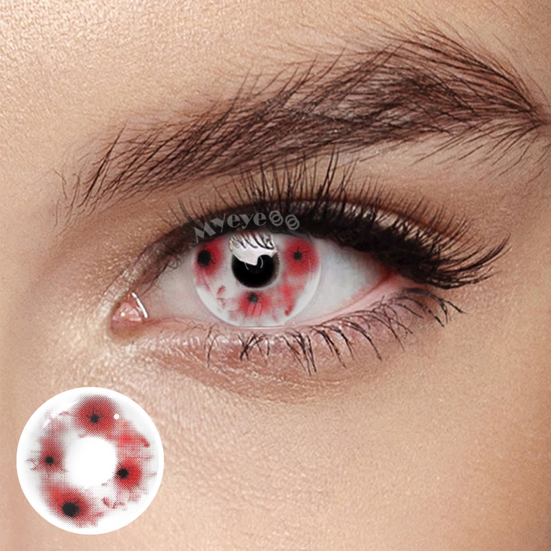 MYEYEBB Blood Code Red Cosplay Colored Contact Lenses - Blood Code Red - 0.00 - RY1012 - image 1