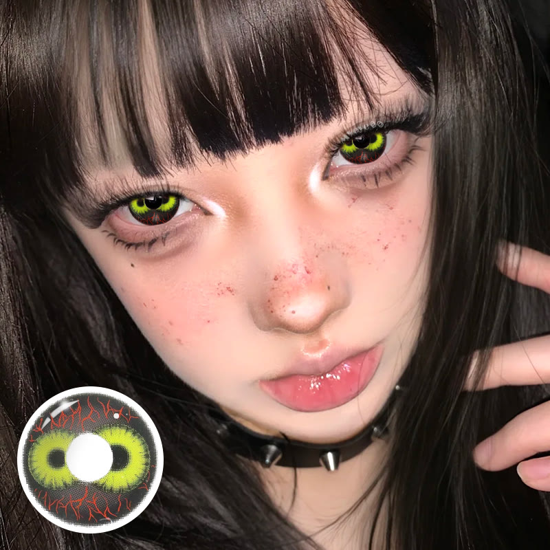 MYEYEBB Twin Hex Black Cosplay Colored Contact Lenses - image 4