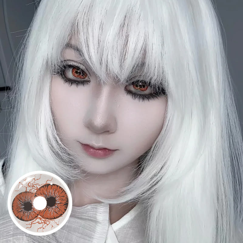 MYEYEBB Twin Hex Gold Brown Cosplay Colored Contact Lenses - image 3