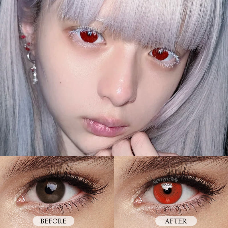 MYEYEBB Serpent Red Cosplay Colored Contact Lenses - image 5