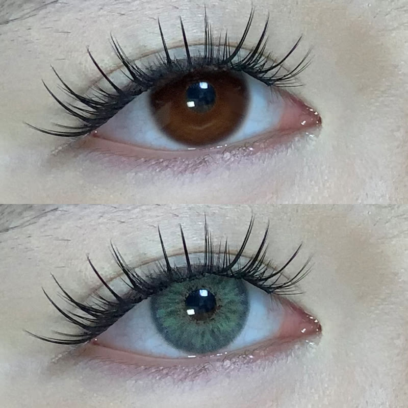 MYEYEBB Plus Petite Iris Grey Green Prescription Colored Contact Lenses丨Monthly - image 2