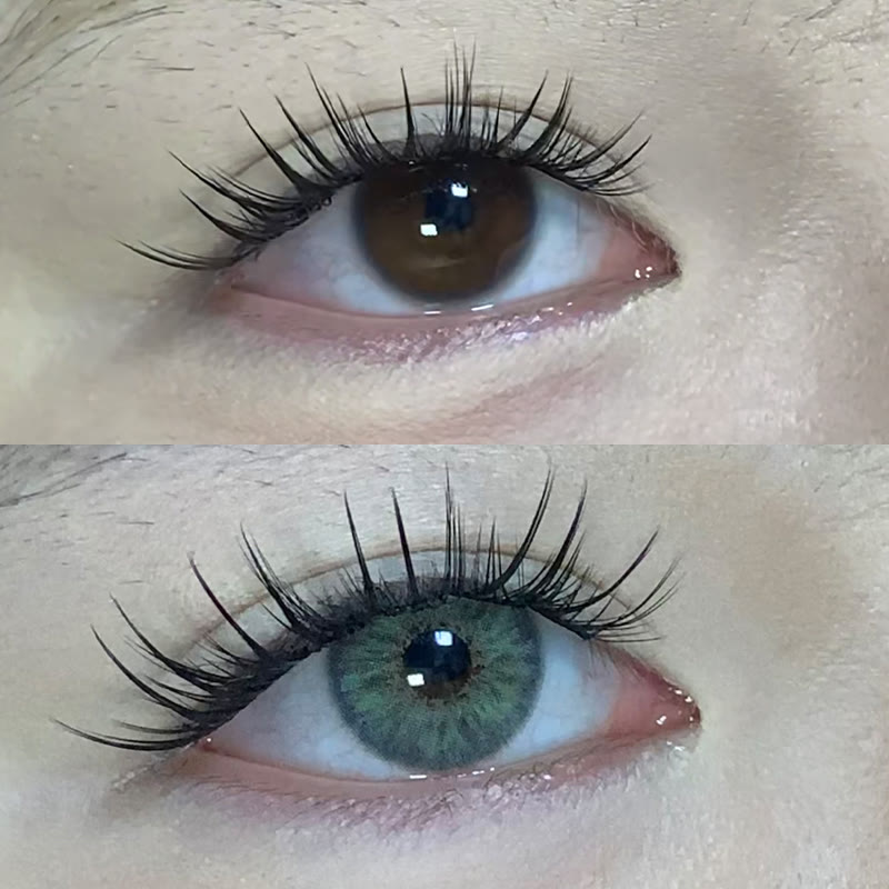 MYEYEBB Plus Petite Iris Grey Green Prescription Colored Contact Lenses丨Monthly - image 2
