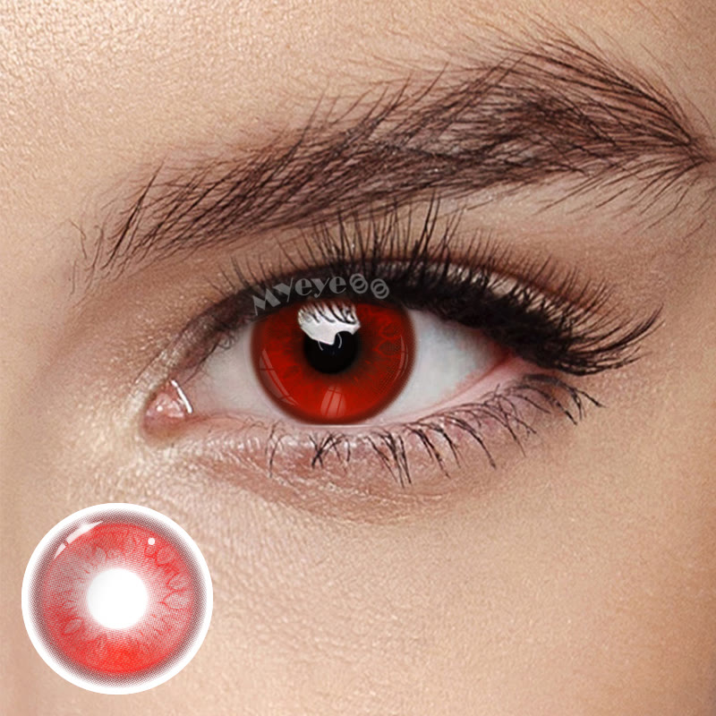 MYEYEBB Blood Moon Red Cosplay Colored Contact Lenses - Blood Moon Red - 0.00 - MX21-6 - image 1